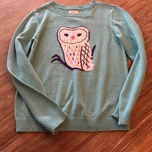 5 for $20🦋10/12 baby blue owl sweater